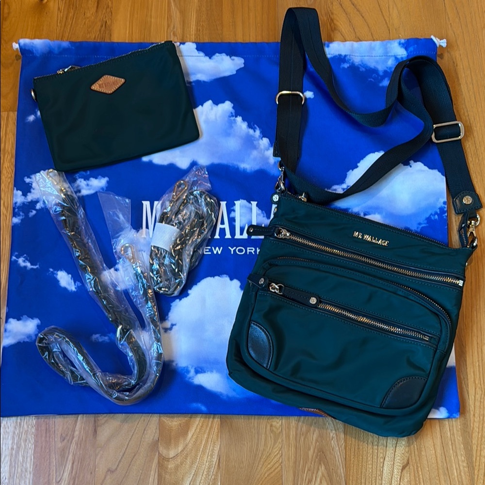 MZ Wallace Green Crossbody Bag